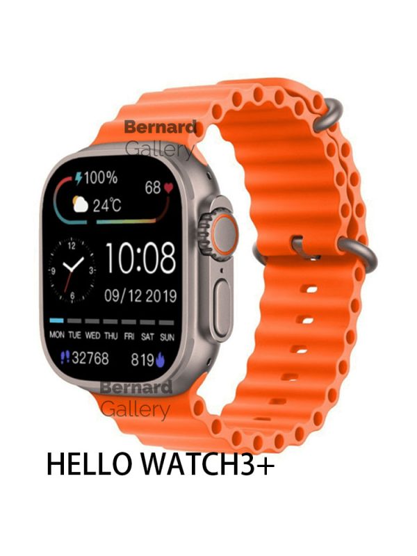 ساعت هوشمند سری الترا Hello Watch 3 Plus رنگ تیتانیوم