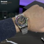 ساعت مچی مردانه اودمار پیگه Audemars Piguet ROYAL OAK FROSTED GOLD DOUBLE BALANCE WHEEL OPENWORKED - تصویر 4