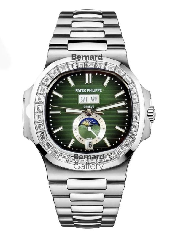 ساعت مچی مردانه پتک فیلیپ Patek Philippe Nautilus MoonPhase Diamonds 1636D