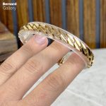 دستبند طلا ۱۸ عیار کارتیر تخت (کوبیده) Cartier (نو) - تصویر 5