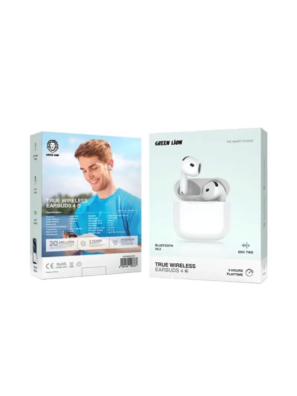 ایرپاد نسل 4 گرین لاین Green Lion True Wireless AirPods 4 Generation Type-C