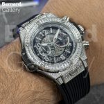 ساعت مچی مردانه هابلوت Hublot Big Bang Unico Titanium Pave Diamond 45mm - تصویر 10