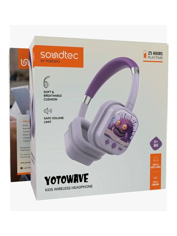 هدفون بلوتوثی پرودو مناسب سن ۶ سال مدل Yotowave Kids Wireless Headphone STC303