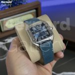 ساعت مچی مردانه کارتیر Cartier Santos Blue Dial - تصویر 7
