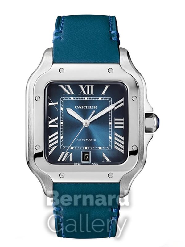 ساعت مچی مردانه کارتیر Cartier Santos Blue Dial