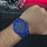 بند مچی ساعت اودمارپیگه سواچ رویال پاپ Audemars Piguet x Swatch | Royal Pop Strap رنگ سرمه ای - Image 3