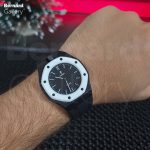 بند مچی ساعت اودمارپیگه سواچ رویال پاپ Audemars Piguet x Swatch | Royal Pop Strap رنگ مشکی - Image 3