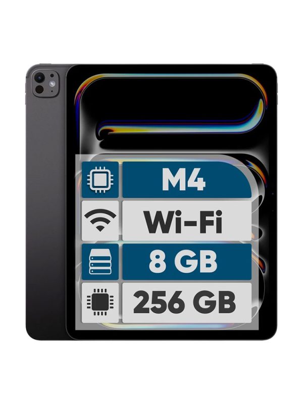 تبلت 13 اینچی اپل مدل iPad Pro 2024 M4 Wi-Fi+Cellular ظرفیت 256 گیگابایت و رم 8 گیگابایت (کارکرده)